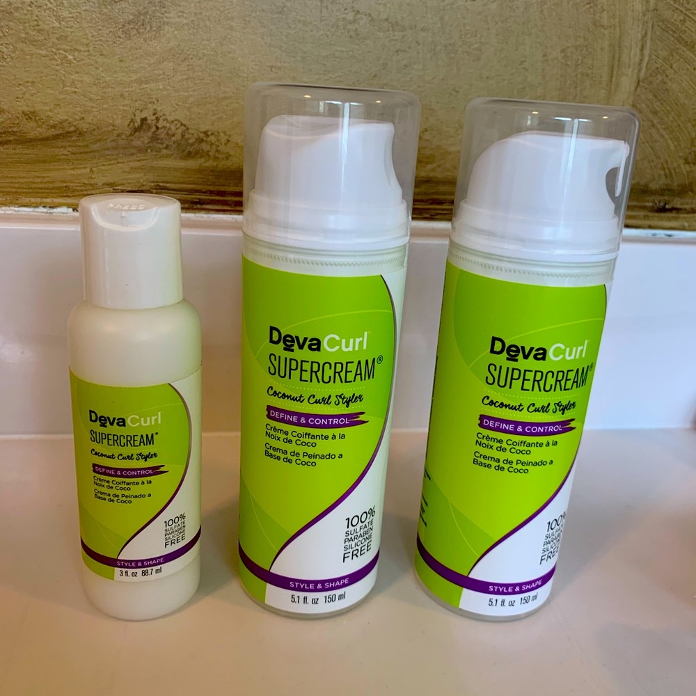 DevaCurl bundle, Brand new, Two bottles at 5.1 fl. oz  one 3 fl. oz